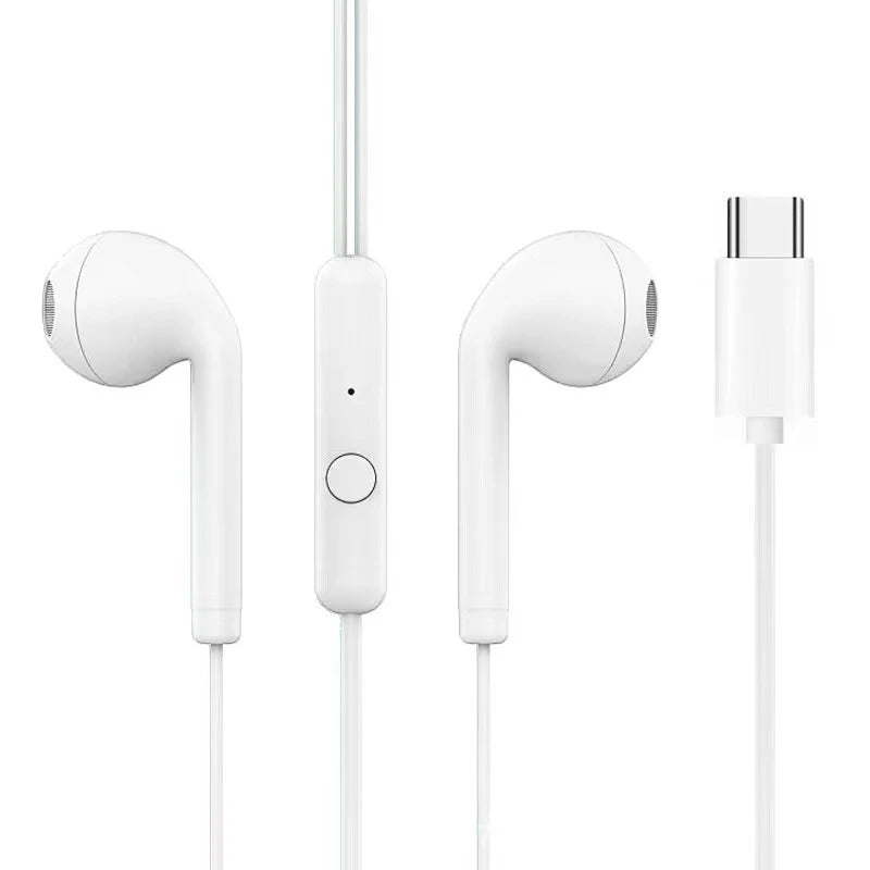 Auriculares com Fio em Metal com Microfone e Controlo de Volume