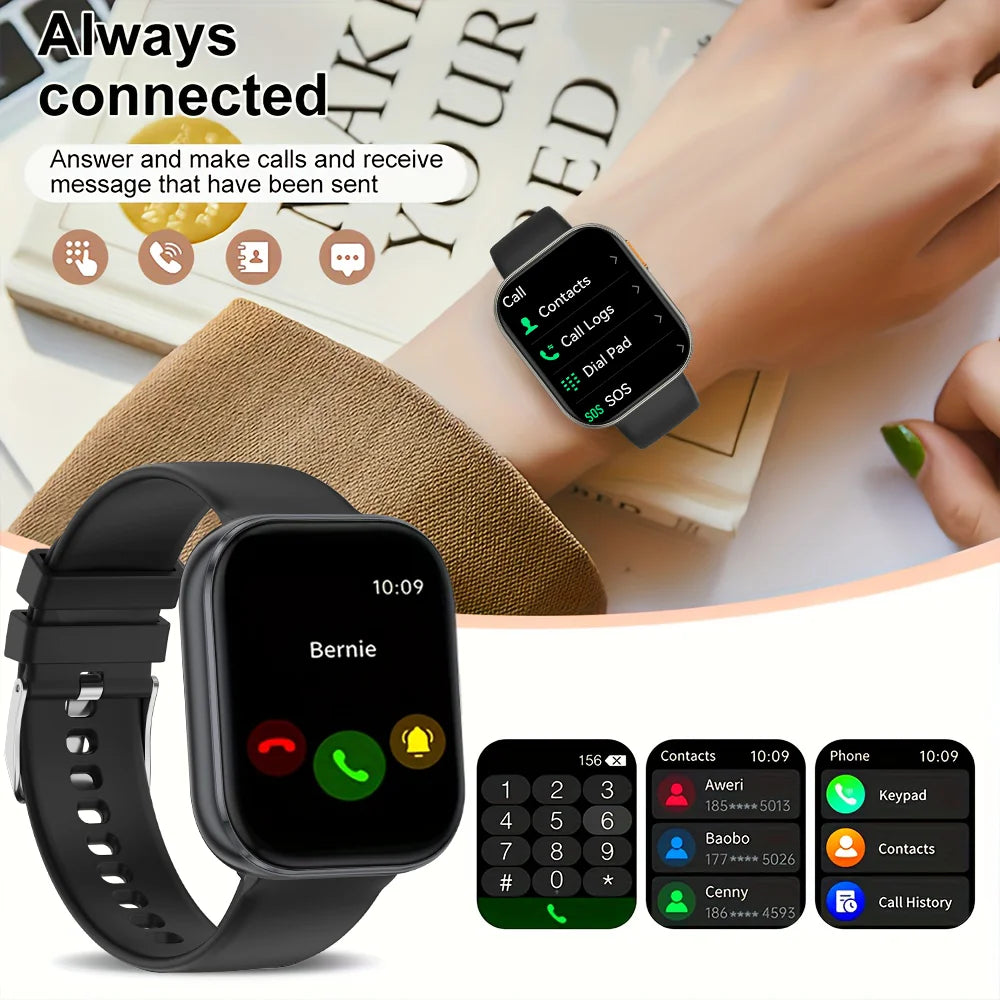Smartwatch 2026 AMOLED 2.04'' — 1000mAh, 100+ Modos Desportivos, Chamadas Bluetooth e 3ATM