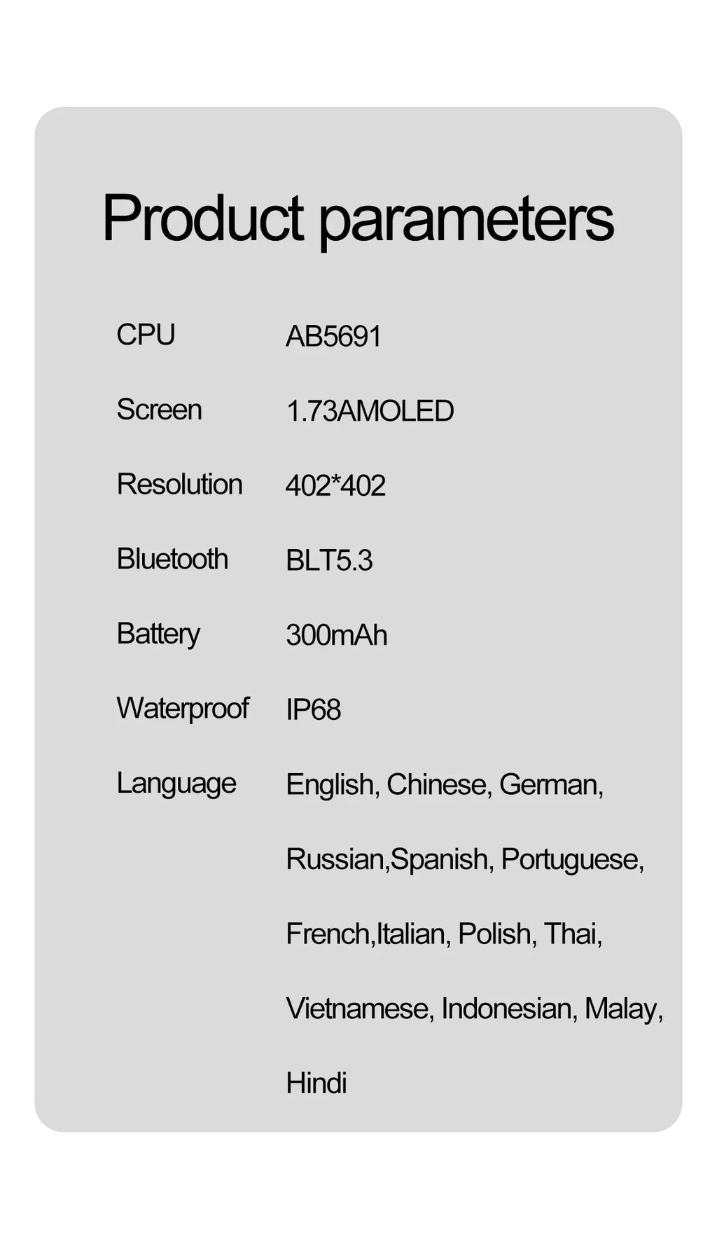 Smartwatch 2026 — Ecrã HD 1.73'', Voz AI, Música, Meteorologia, Modos Desportivos e IP68