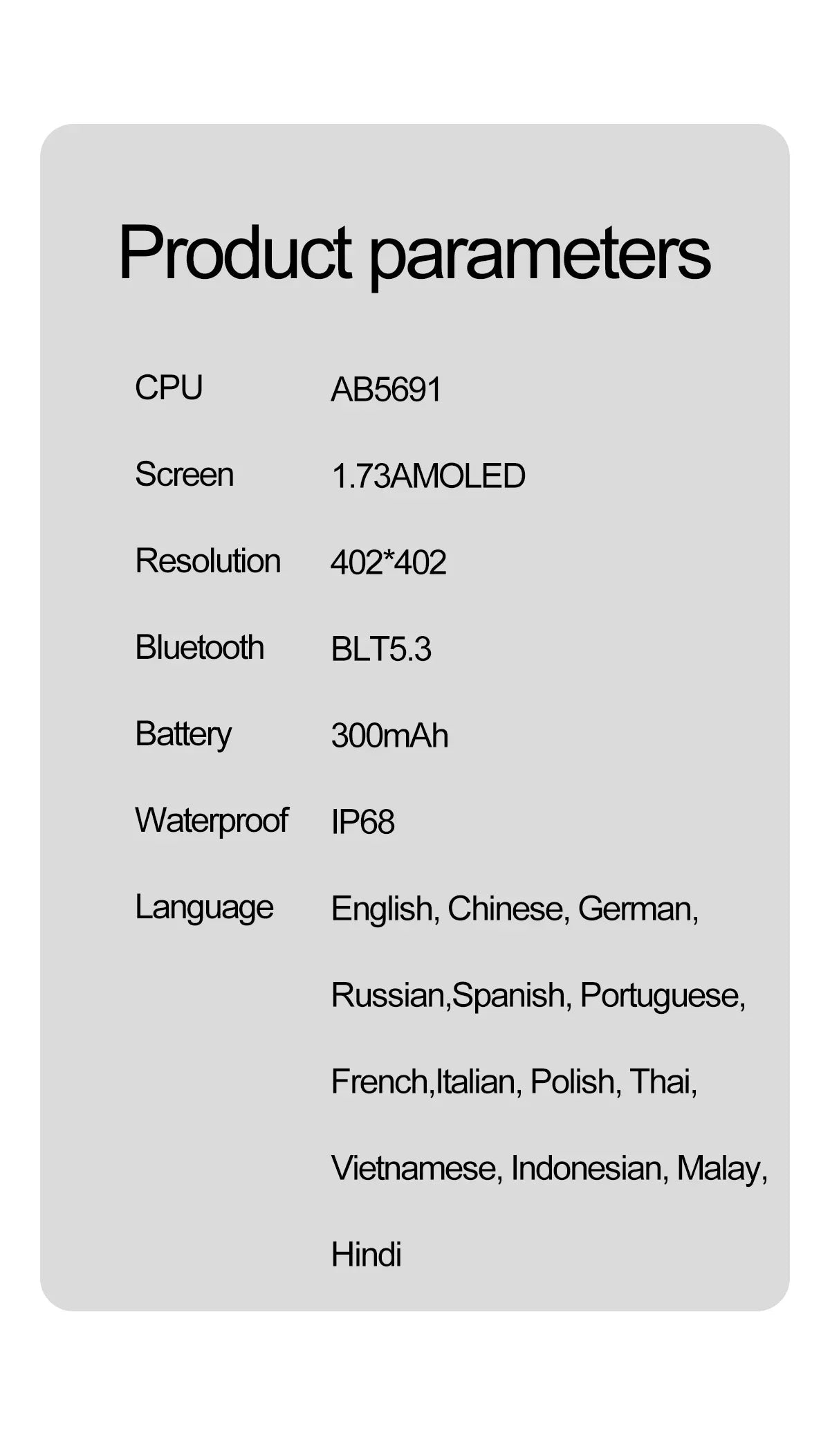 Smartwatch 2026 — Ecrã HD 1.73'', Voz AI, Música, Meteorologia, Modos Desportivos e IP68