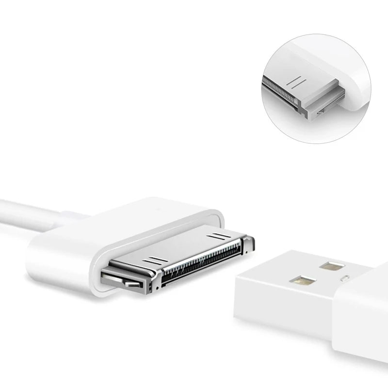 Cabo USB 30 Pin para iPhone 4, iPad e iPod — Carregamento e Sincronização