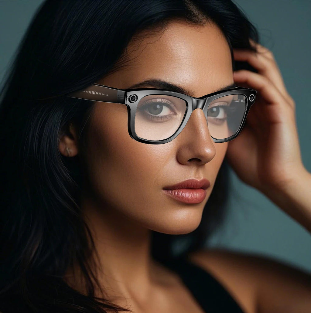 Óculos Inteligentes 2025 com Câmara, 32GB, Tradução, Bluetooth e Anti-luz Azul — Homem e Mulher