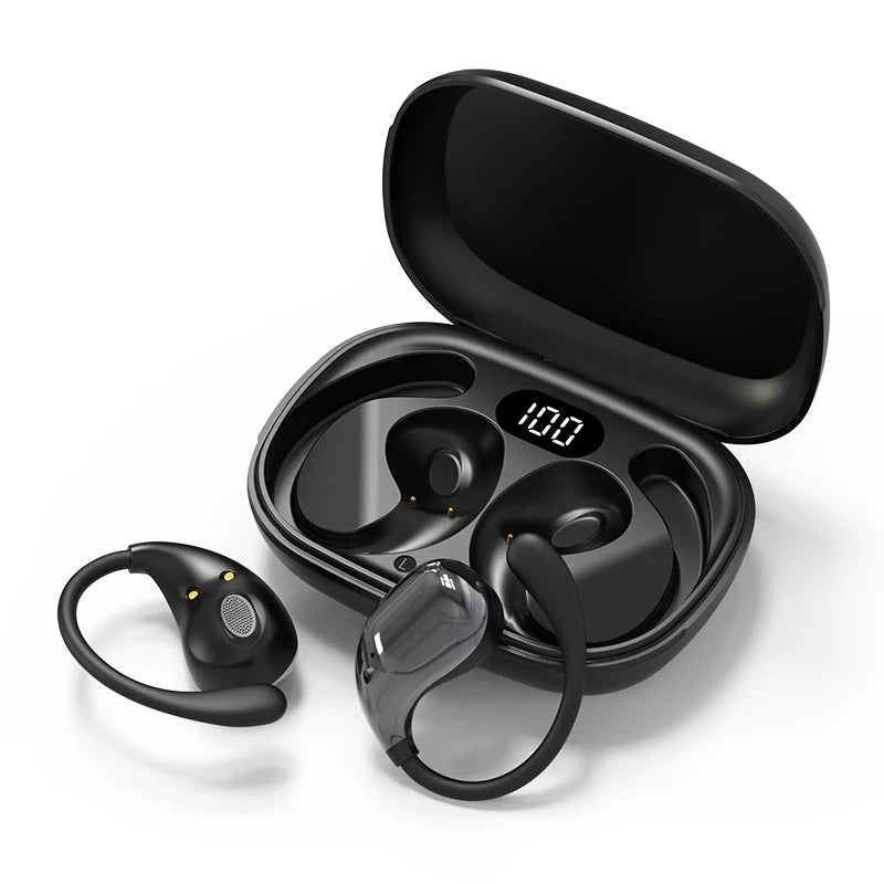 Auriculares Bluetooth 5.4 TWS — HiFi Estéreo, Display LED e Touch, À Prova de Água