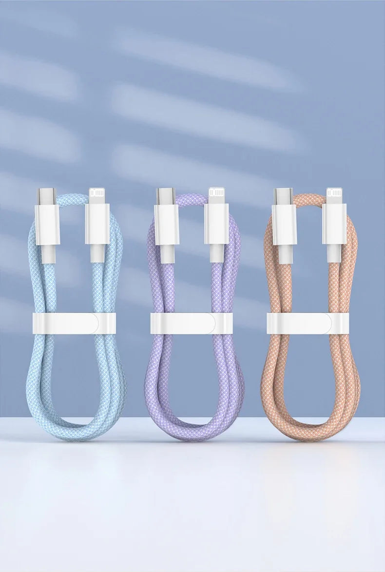 Cabo USB-C para iPhone 14, 13, 12 e 11 PD 20W — Carregamento Rápido 1m/2m