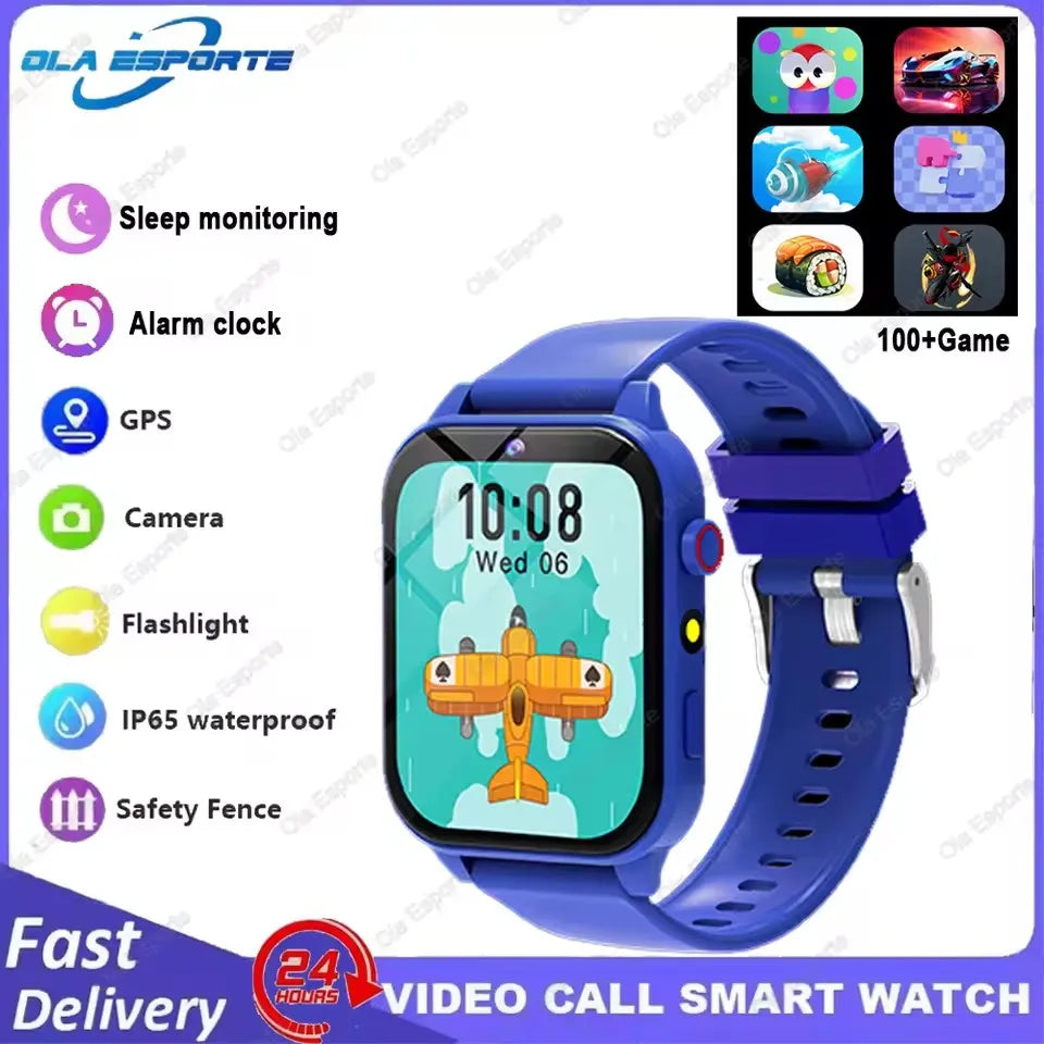Smartwatch Infantil 2025 com 100+ Jogos — Ecrã HD, Música, Iluminação e Presente para Rapazes e Raparigas