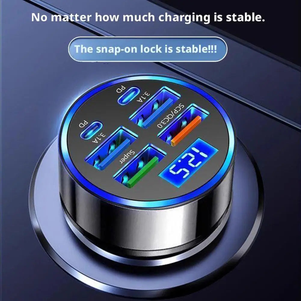 Carregador de Carro 4 Portas USB com Quick Charge 3.0 e PD