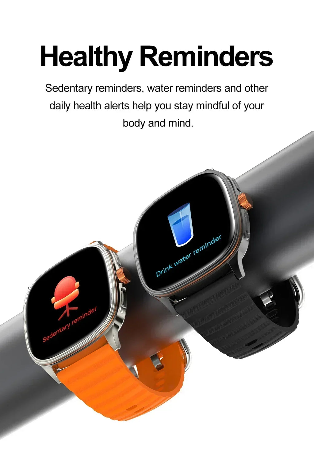 Smartwatch 2026 — Ecrã HD 1.73'', Voz AI, Música, Meteorologia, Modos Desportivos e IP68
