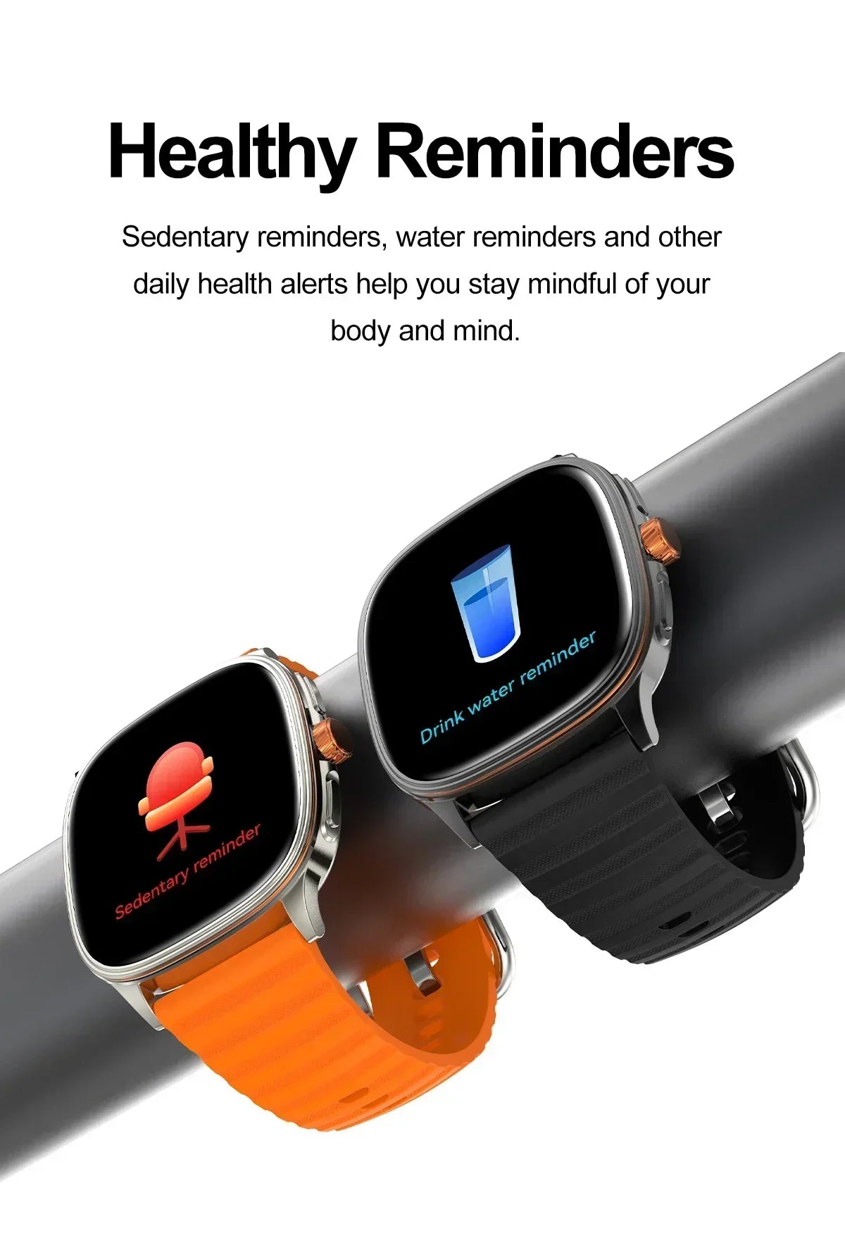 Smartwatch 2026 — Ecrã HD 1.73'', Voz AI, Música, Meteorologia, Modos Desportivos e IP68