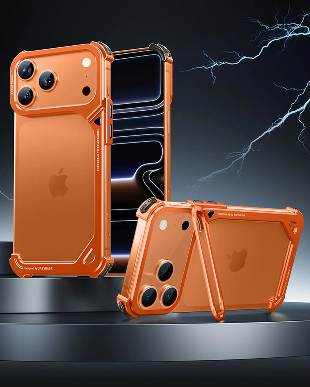 Capa Minimalista MagSafe com Suporte para iPhone 17 Pro Max