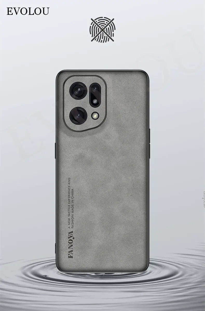 For Oppo Find X5 Pro Case Luxury Sheepskin Leather Silicone Shockproof Bumper Cover for OPPO Find X5 X3 Lite X3Neo x7ultra Shell