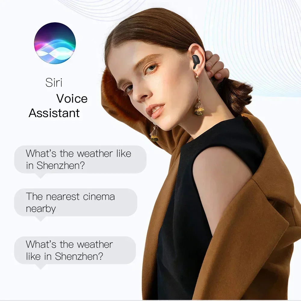 Auriculares Bluetooth TWS E6S — Cancelamento de Ruído e Microfone para iPhone e Xiaomi