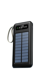 Power Bank Solar Outdoor 10000/20000mAh com Cabo Integrado e Carregamento Sem Fios
