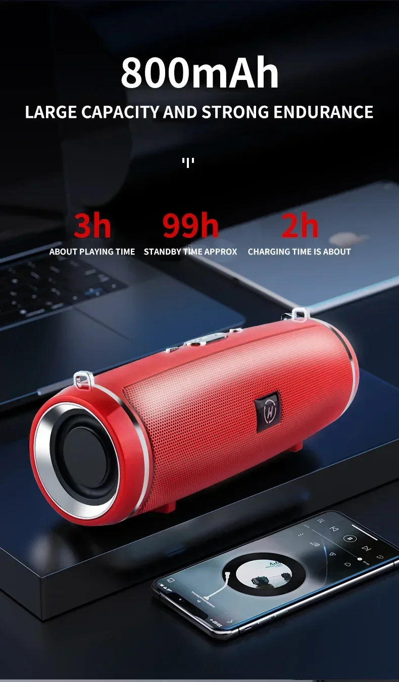 Coluna Bluetooth Sem Fios 200W — Alta Potência, Som 3D Estéreo Surround, TWS e FM