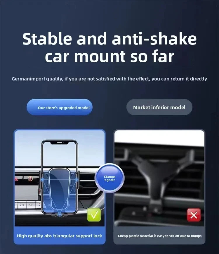 Suporte de Telefónico para Carro — Clip Grelha de Ventilação Universal