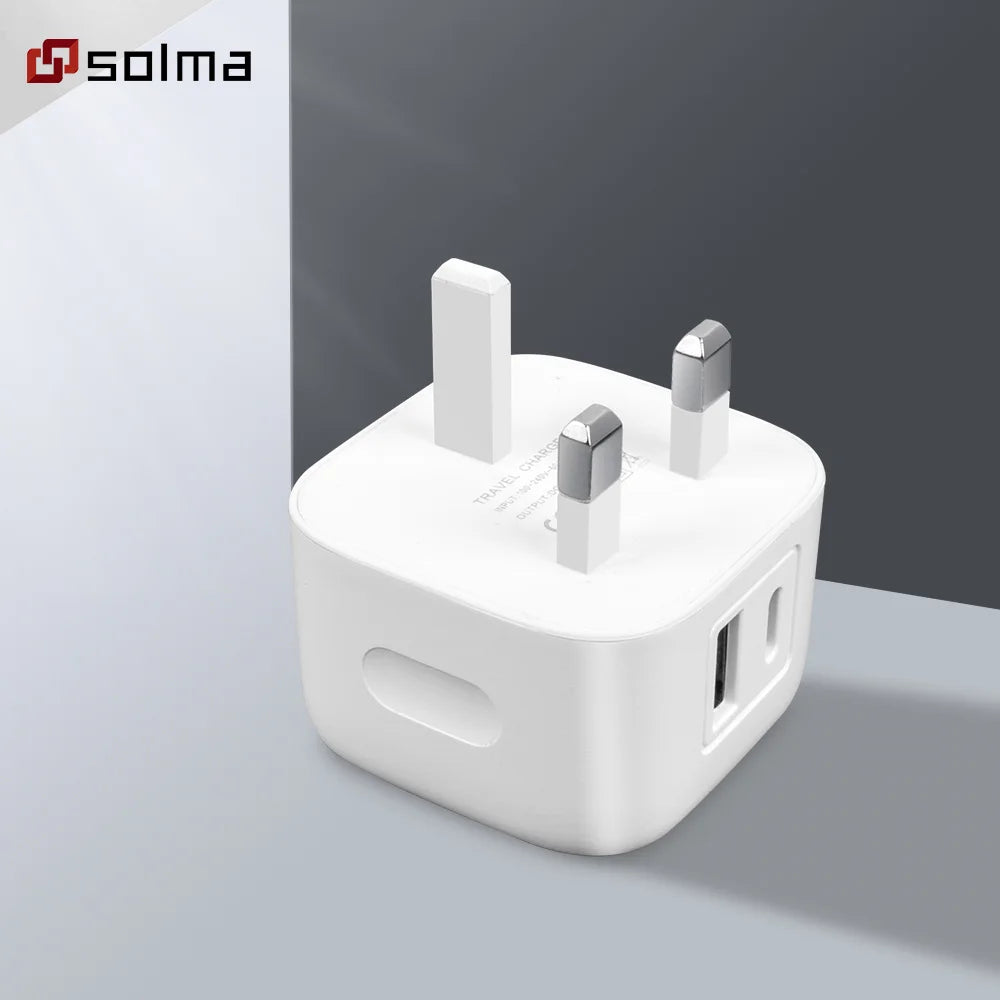 Carregador de Parede Compacto USB-C PD + USB-A 12W — Universal
