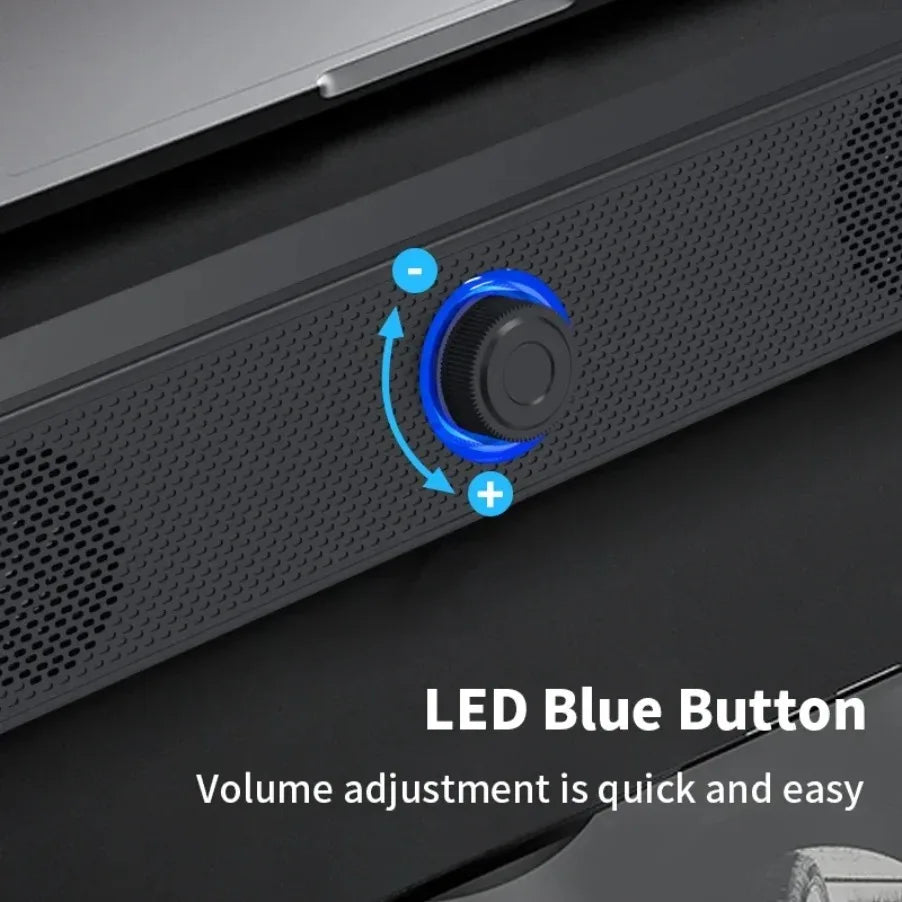 Soundbar Bluetooth e USB — Para TV, PC, Laptop e Gaming com Som Surround