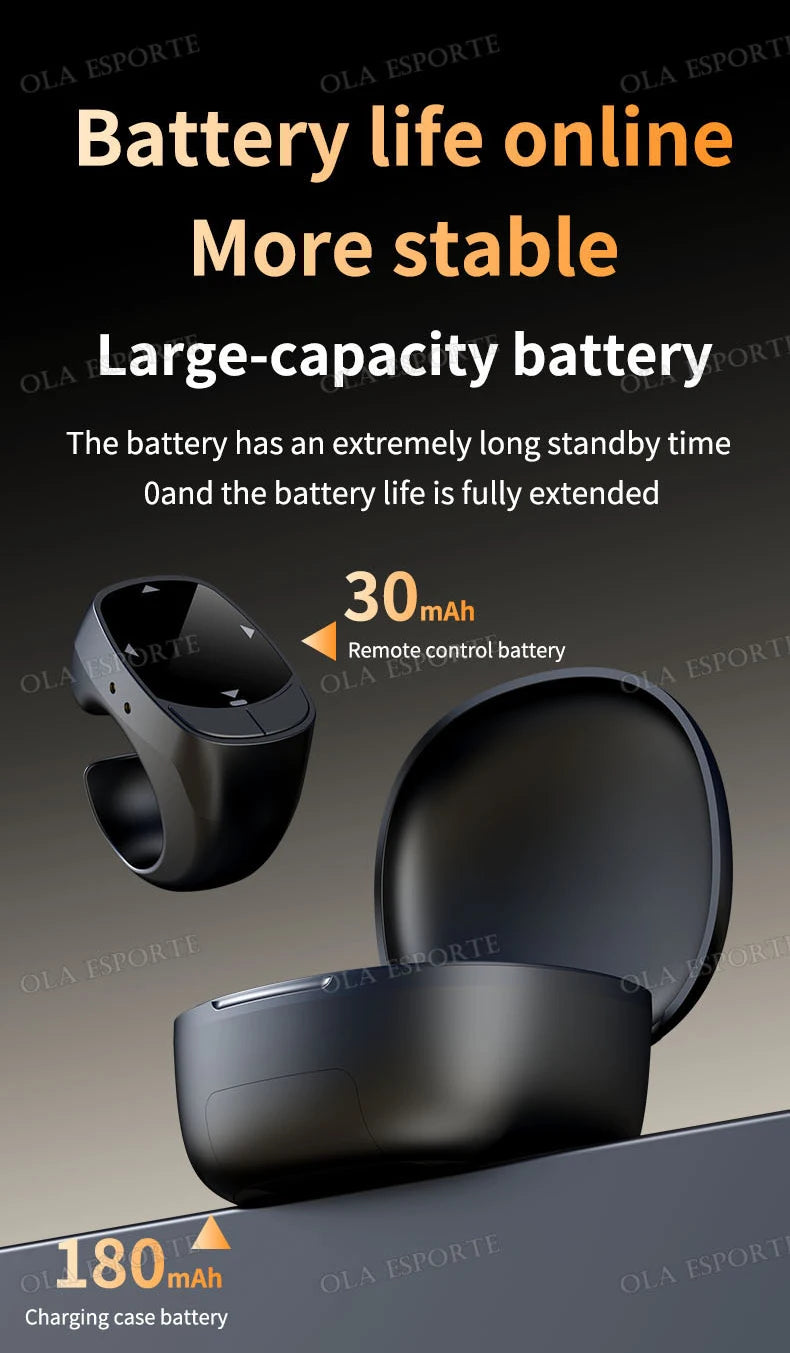 Smart Ring Multi-Funcional — Controlo Remoto Bluetooth 5.3, Scroll, Vídeo e Fotos para Smartphone