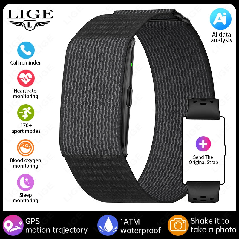 Smartwatch 2025 — Fitness, Freqüência Cardíaca, Oxigénio no Sangue e À Prova de Água