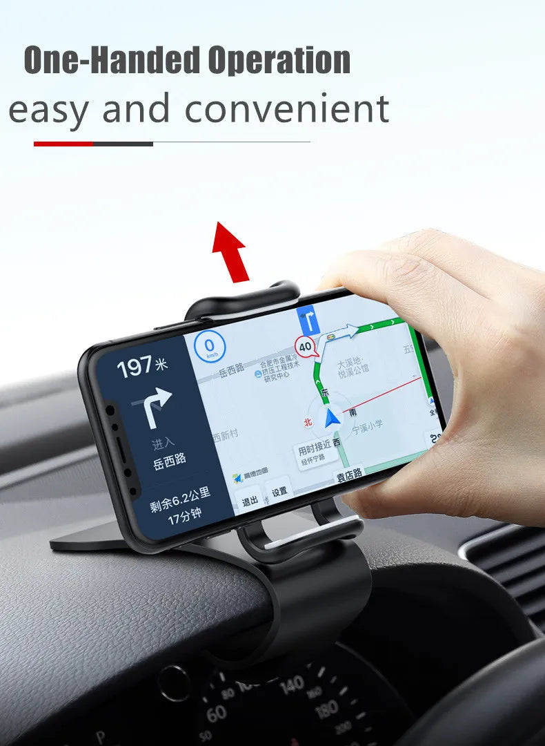 Suporte Telefónico para Carro 360° Rotativo — Dashboard Universal