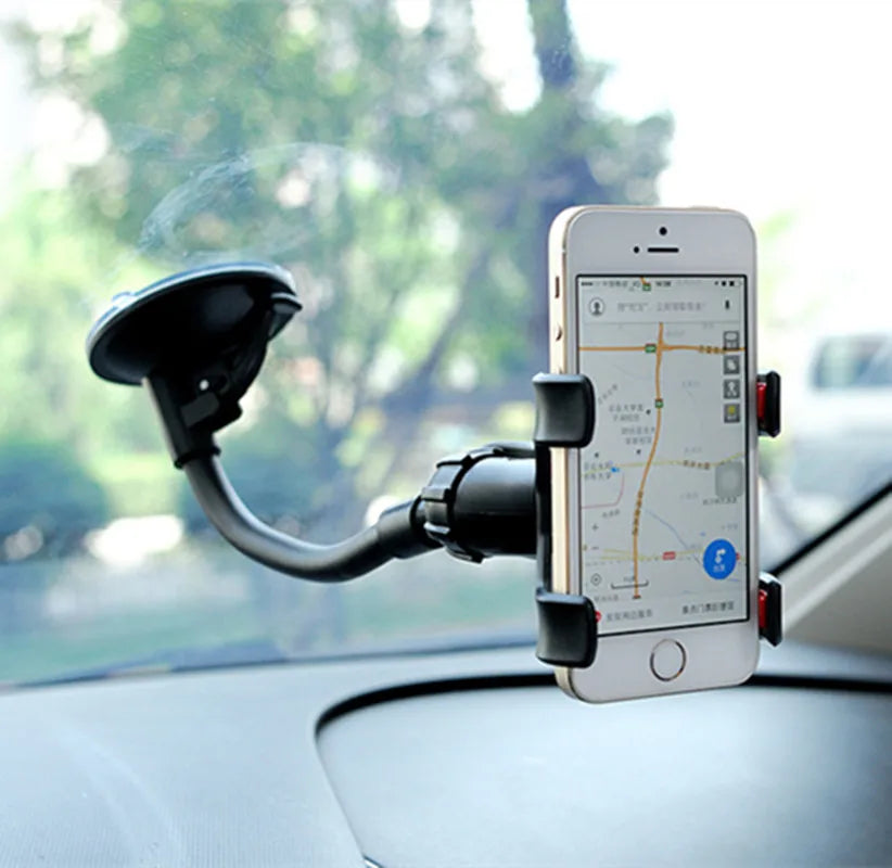 Suporte Telefónico Universal para Carro — Dashboard, Para-brisas e GPS 360°