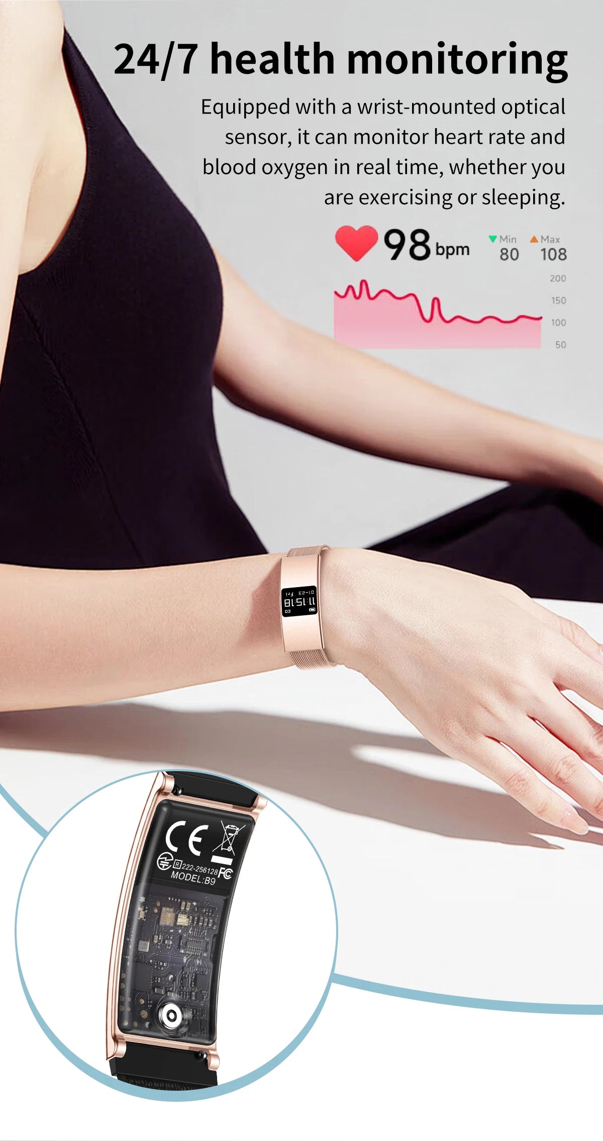 Smartwatch 2026 Estiloso — Múltiplos Modos de Exercício, IPX8 e Presente Perfeito