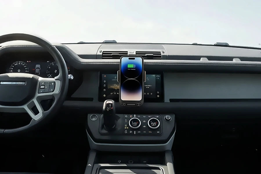 Suporte de Carro com Carregamento Sem Fios 15W Qi — Libertação Automática