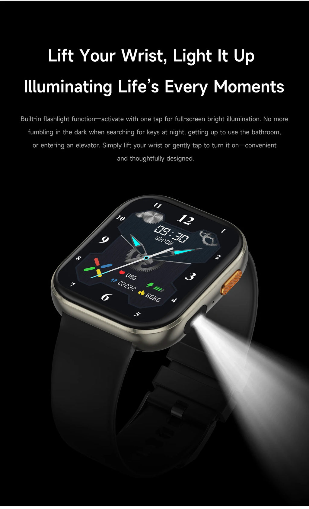 Smartwatch 2026 AMOLED 2.04'' — 1000mAh, 100+ Modos Desportivos, Chamadas Bluetooth e 3ATM