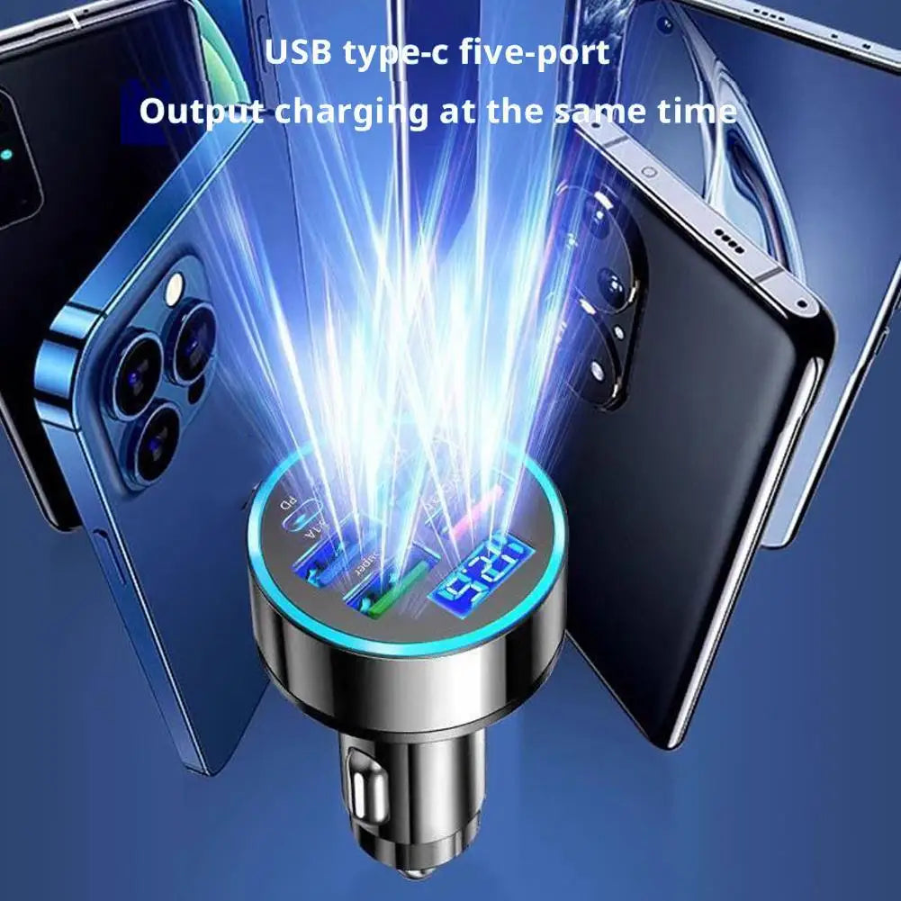 Carregador de Carro 4 Portas USB com Quick Charge 3.0 e PD
