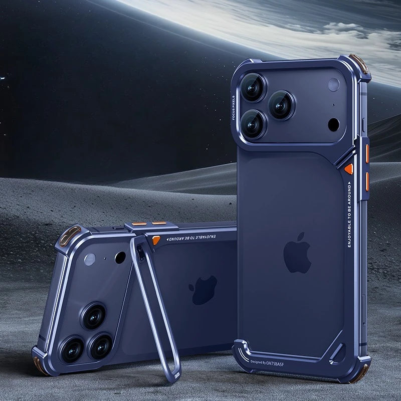 Capa Minimalista MagSafe com Suporte para iPhone 17 Pro Max