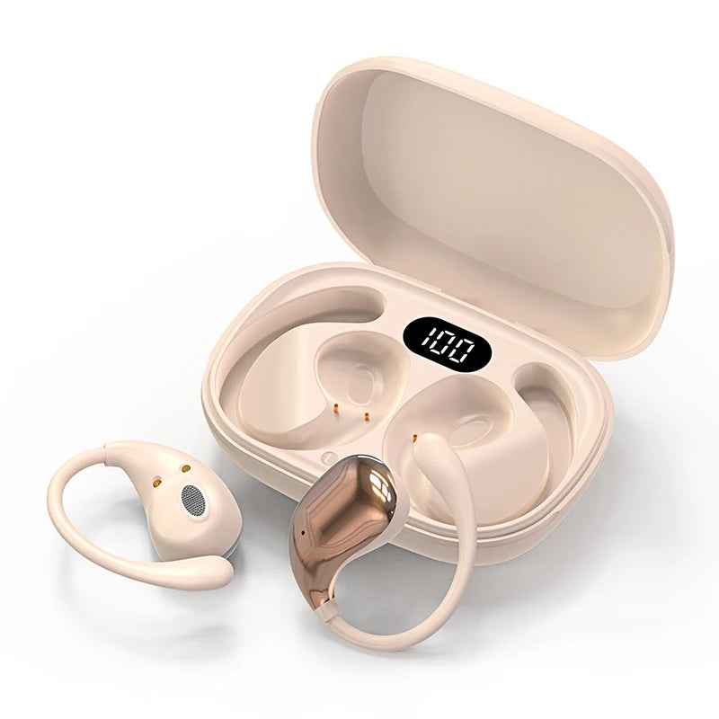 Auriculares Bluetooth 5.4 TWS — HiFi Estéreo, Display LED e Touch, À Prova de Água