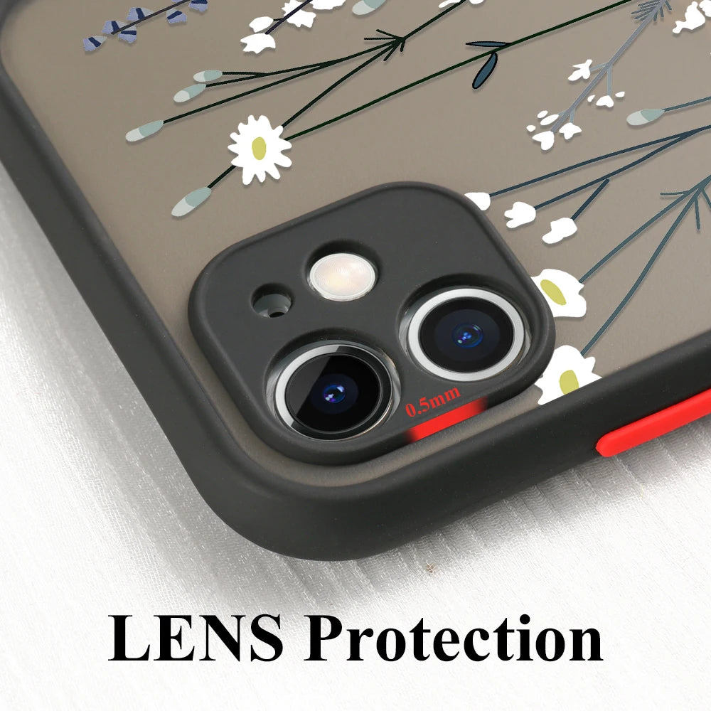 Capa Matte com Padrão Floral para Samsung Galaxy S Series