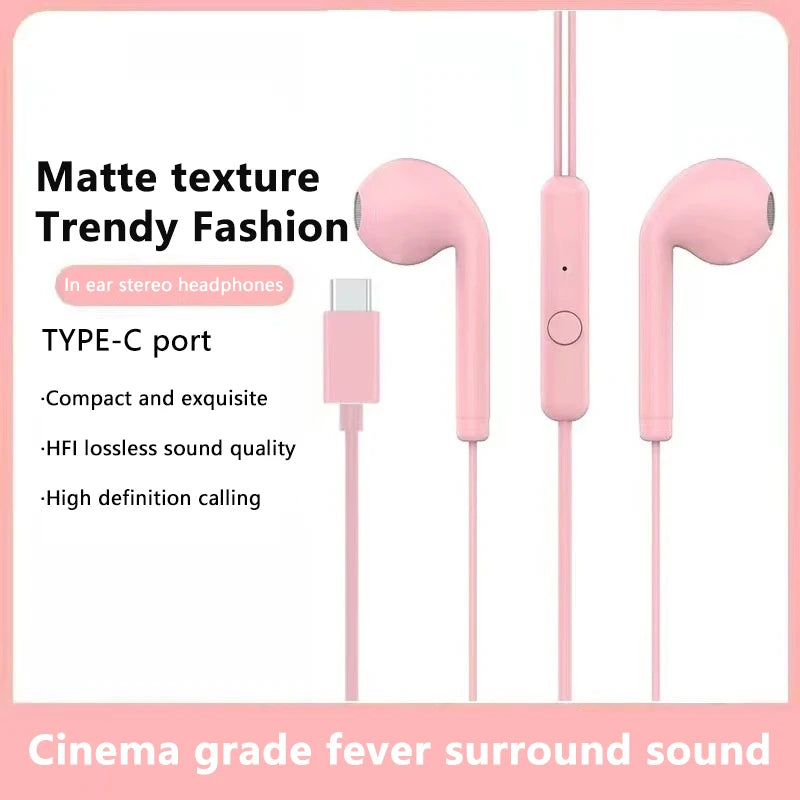 Auriculares com Fio em Metal com Microfone e Controlo de Volume