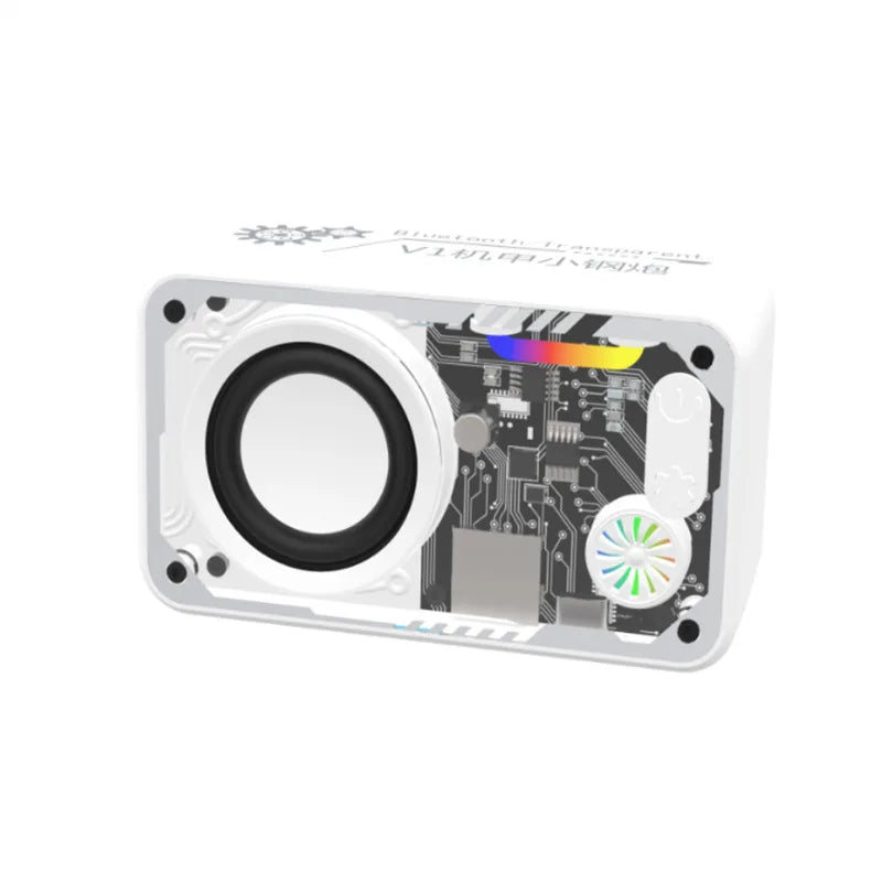 Coluna Bluetooth V5.3 — LED, 1800mAh, Suporte Cartão TF e Som Potente para Exterior