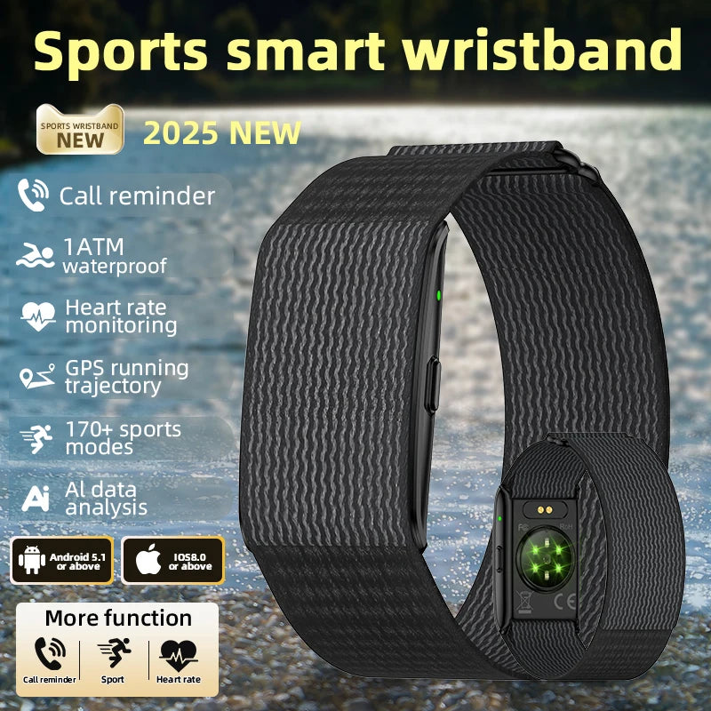 Smartwatch 2025 — Fitness, Freqüência Cardíaca, Oxigénio no Sangue e À Prova de Água