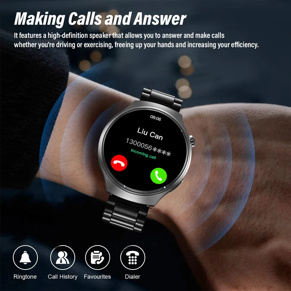 Smartwatch GT4 HD 1.52'' com Chamadas Bluetooth e Assistente de Voz