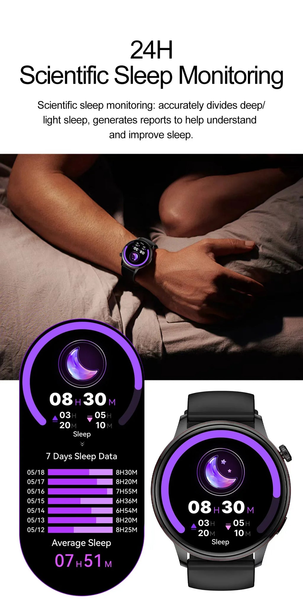 Smartwatch Feminino Elegante — Rosa e Dourado, Saúde Completa e Notificações Inteligentes