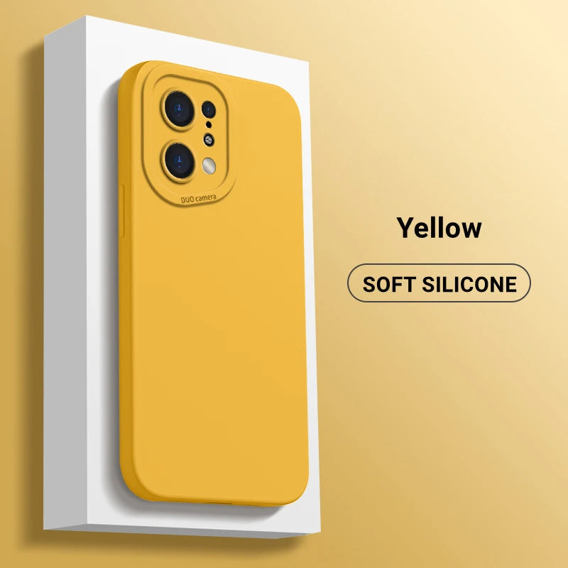Capa Silicone Líquido com Proteção de Câmara para OPPO Find