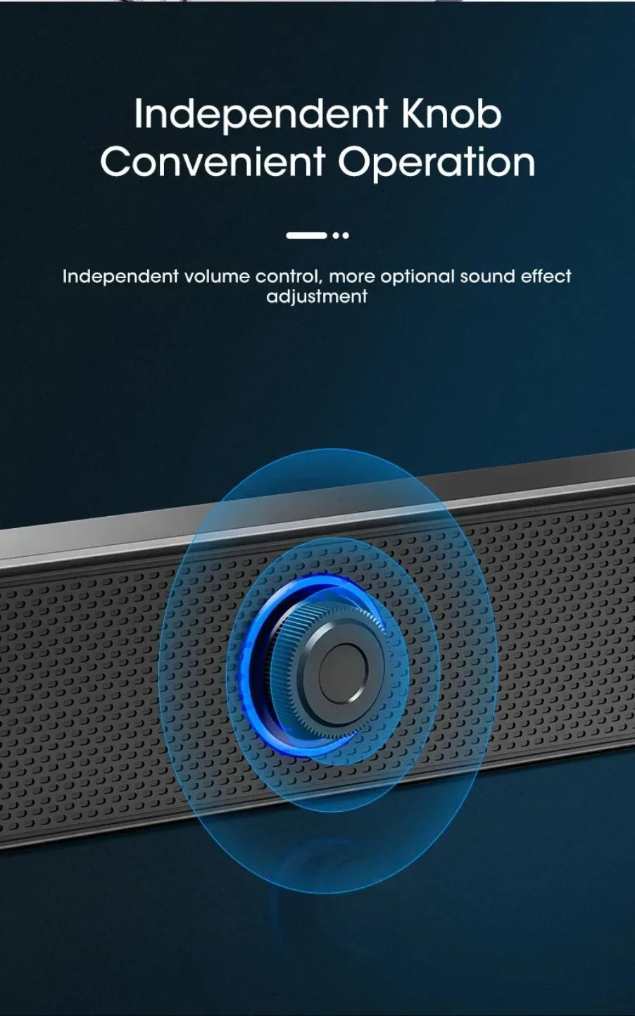 Soundbar Bluetooth e USB — Para TV, PC, Laptop e Gaming com Som Surround