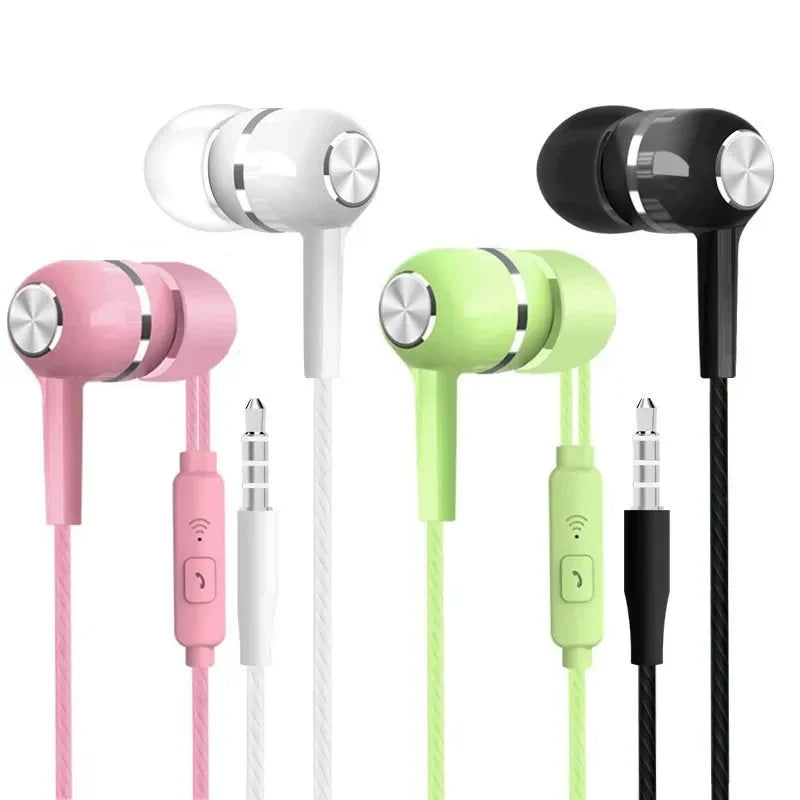 Auriculares com Fio 3.5mm HIFI Bass — Gaming, Desporto e Microfone Universal