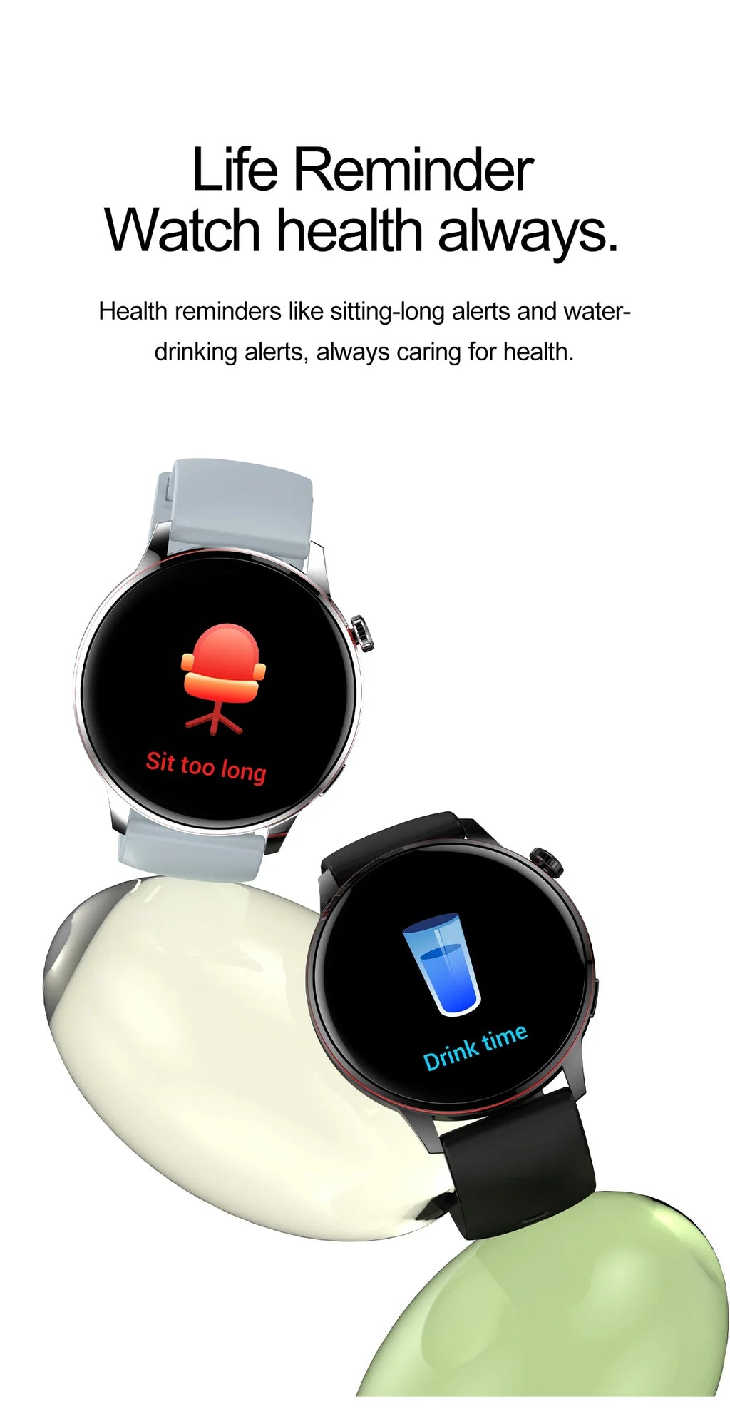 Smartwatch Feminino Elegante — Rosa e Dourado, Saúde Completa e Notificações Inteligentes
