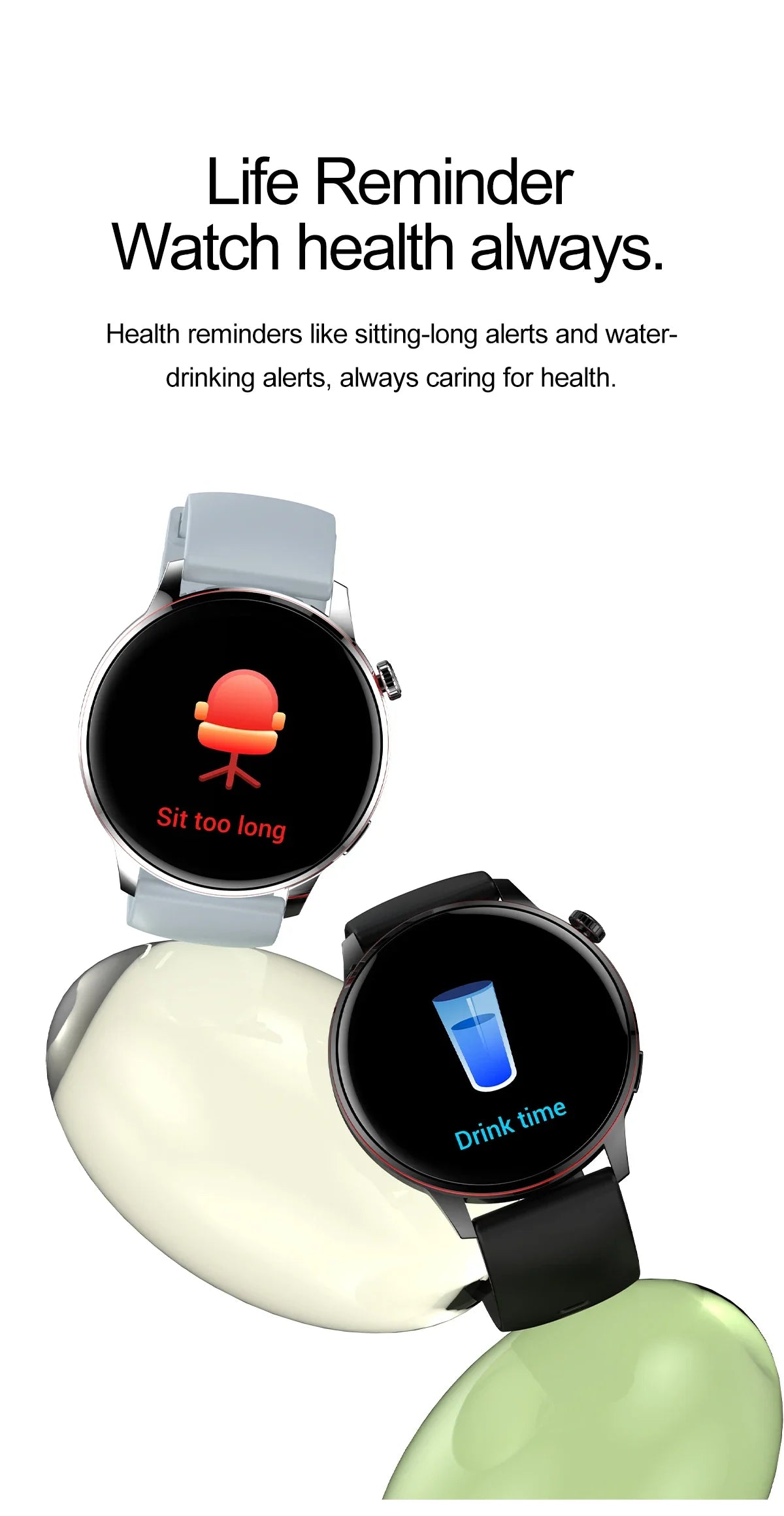 Smartwatch Feminino Elegante — Rosa e Dourado, Saúde Completa e Notificações Inteligentes