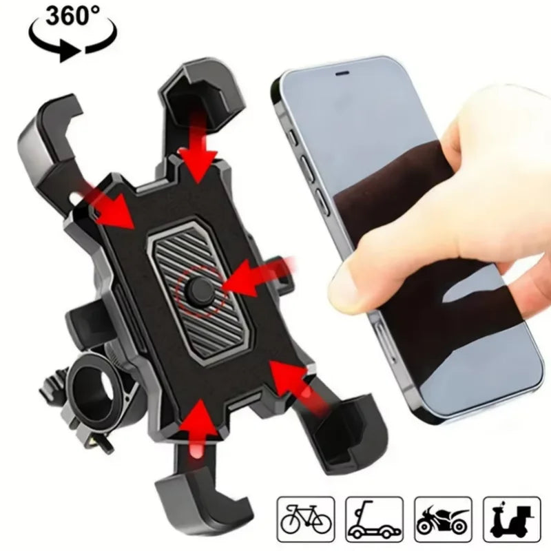 Suporte Telefónico para Bicicleta e Mota 360° — Universal e Resistente