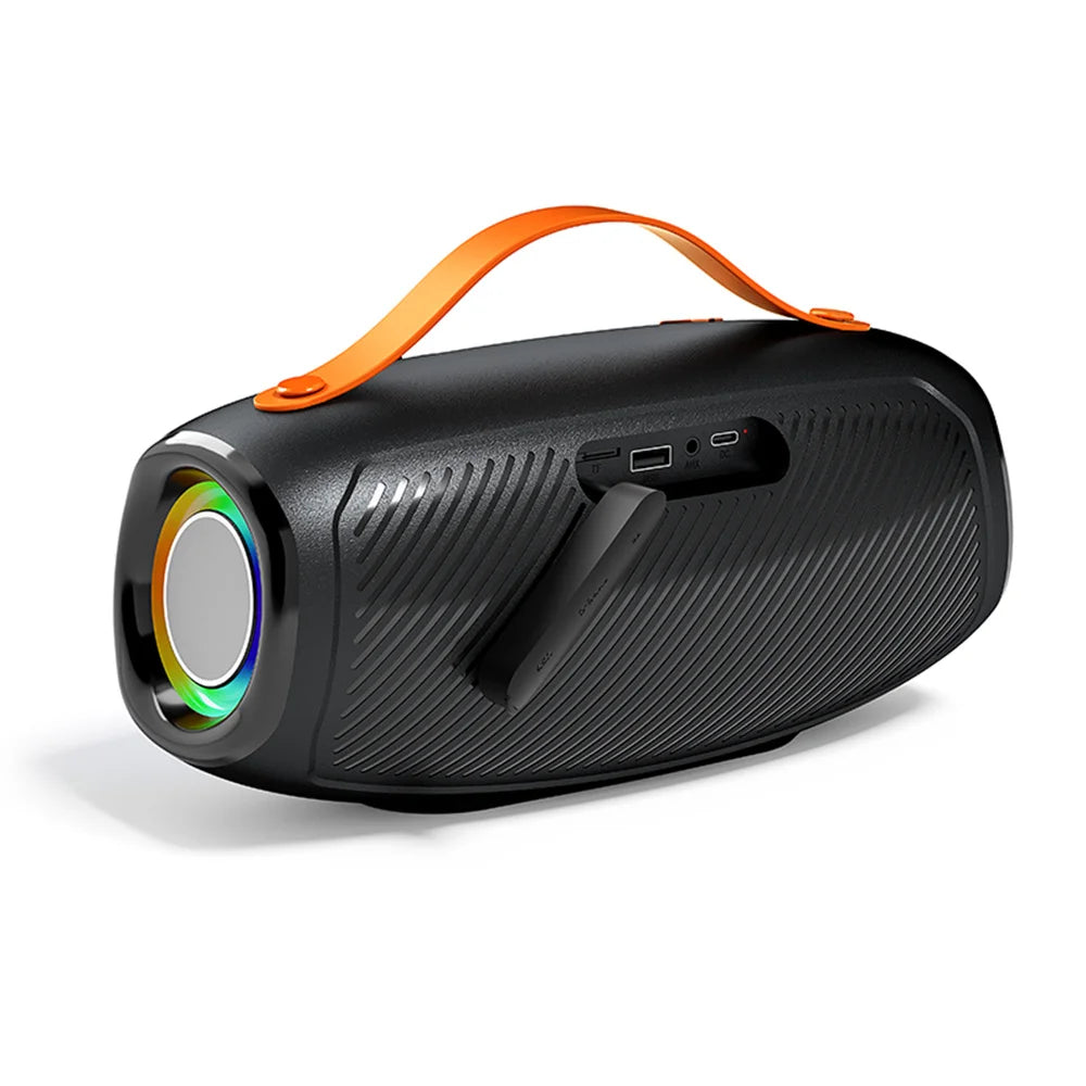 Coluna Bluetooth 20W À Prova de Água — Subwoofer, Iluminação RGB e Bateria 1000mAh