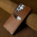 Capa Couro Genuíno com Porta-Cartões para Samsung Galaxy S Series
