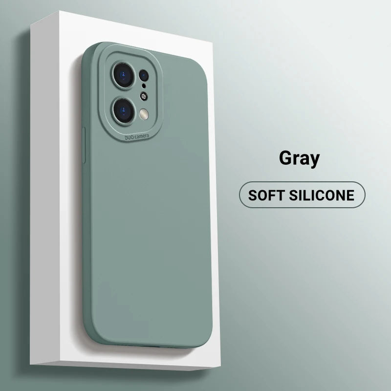 Capa Silicone Líquido com Proteção de Câmara para OPPO Find