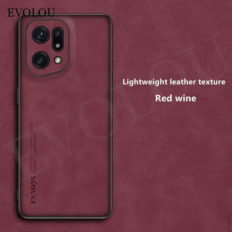 For Oppo Find X5 Pro Case Luxury Sheepskin Leather Silicone Shockproof Bumper Cover for OPPO Find X5 X3 Lite X3Neo x7ultra Shell