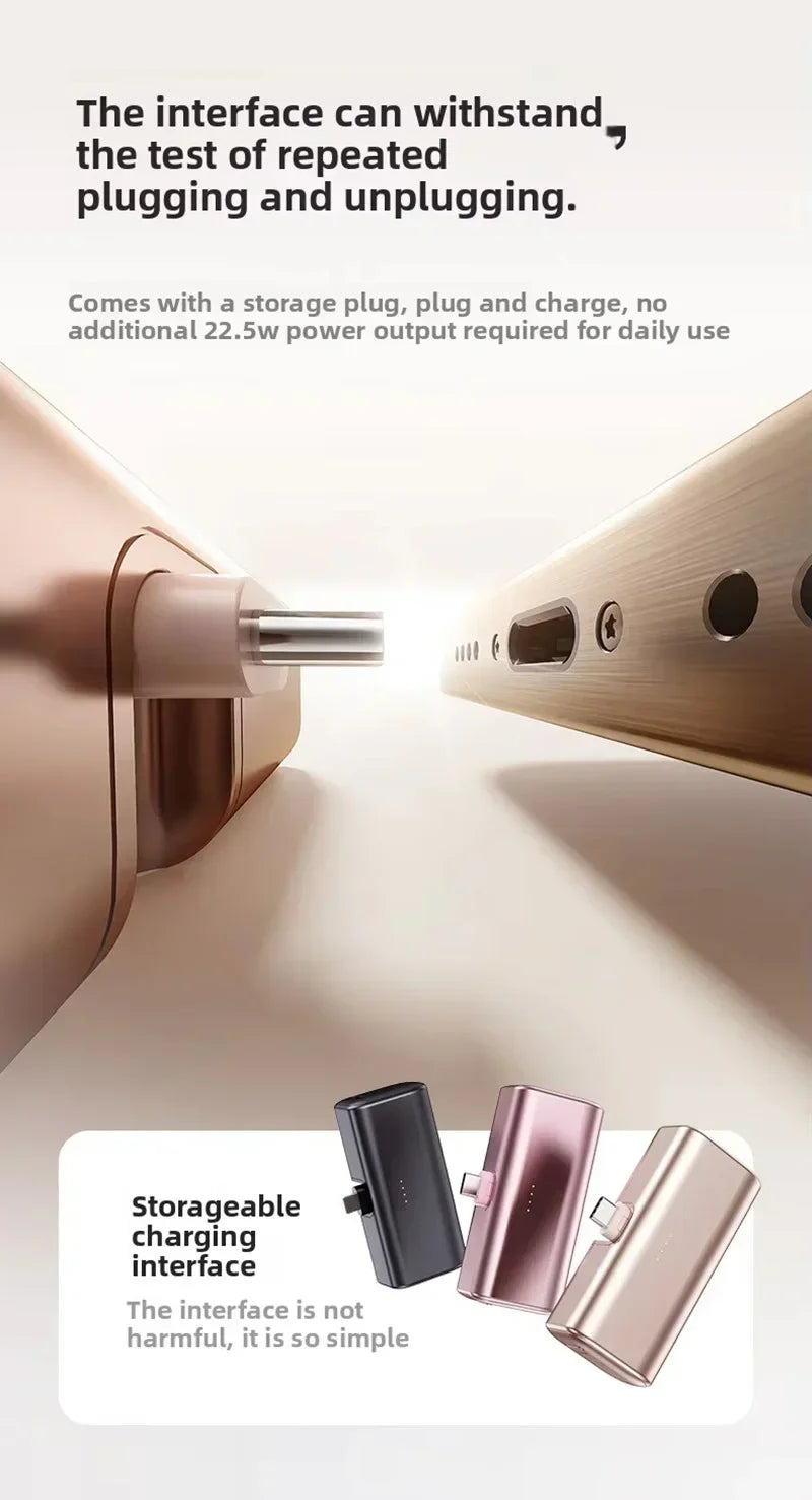 Power Bank Mini Lenovo 22.5W Carregamento Rápido
