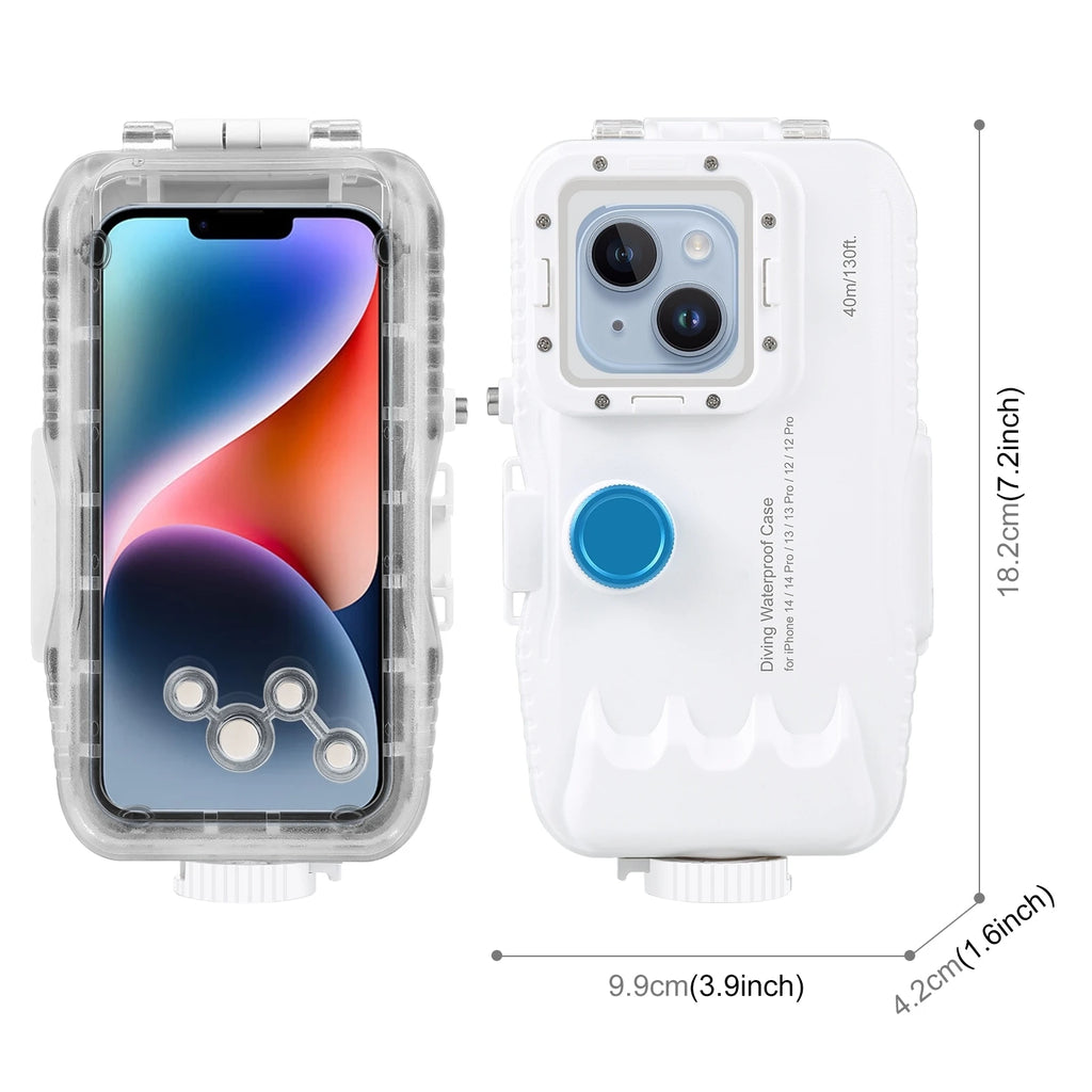 Capa Impermeável 40m para iPhone 14 13 12 Series
