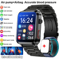 Smartwatch Masculino Quadrado AMOLED — Chamadas Bluetooth, Saúde Completa e Design Premium