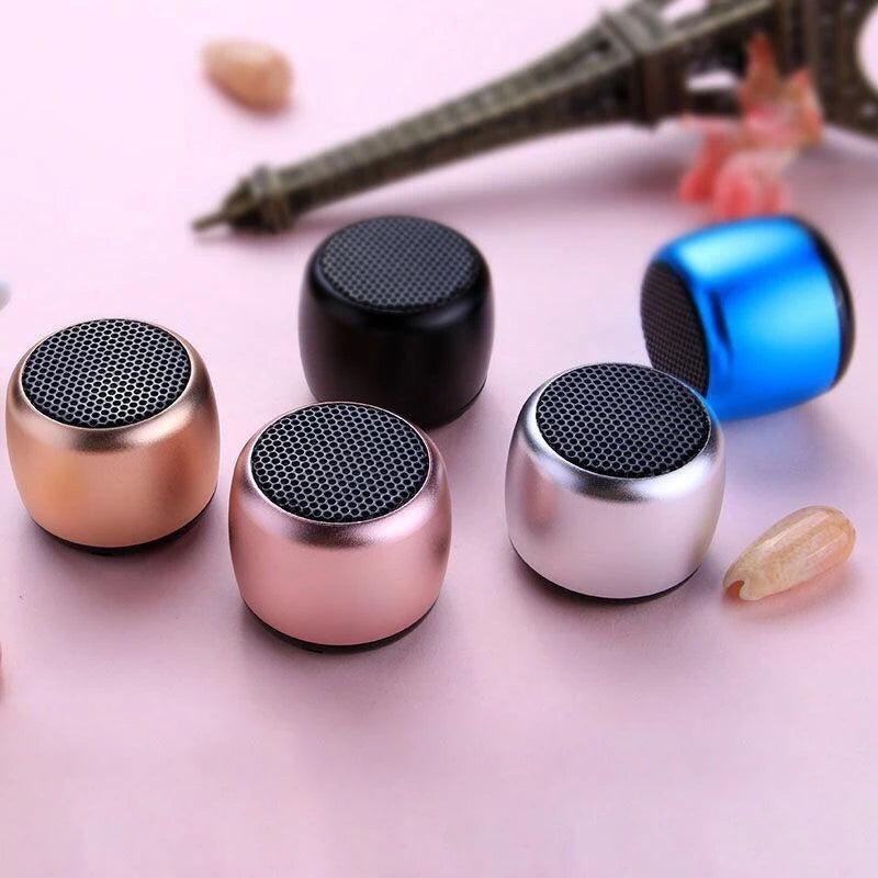 Coluna Bluetooth TWS Mini Subwoofer Metal — Som Potente e Portátil
